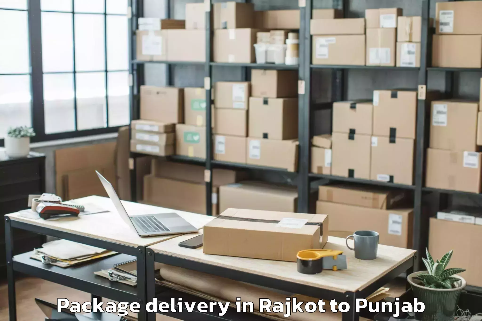 Book Rajkot to Gna University Phagwara Package Delivery